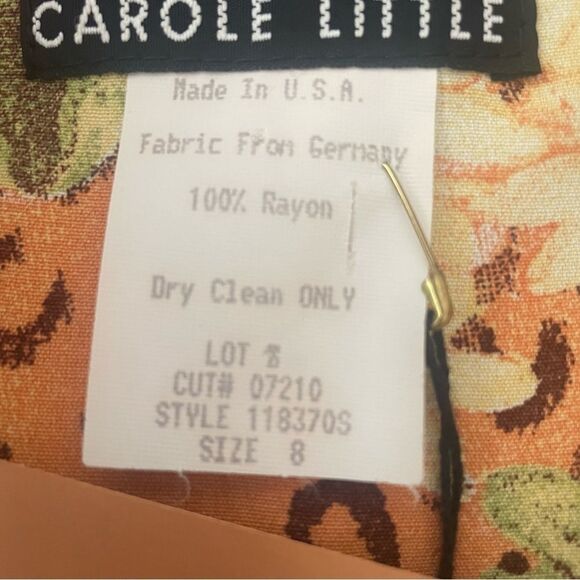 Nwt Deadstock Vintage Carole Little Mixed Media Print Blazer With Attached Vest - Picture 7 of 7